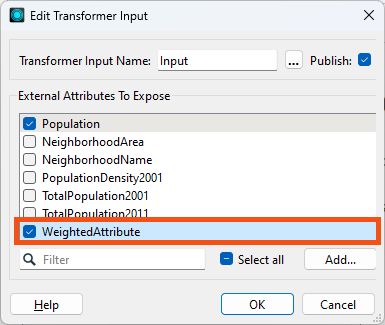 Exposing WeightedAttribute